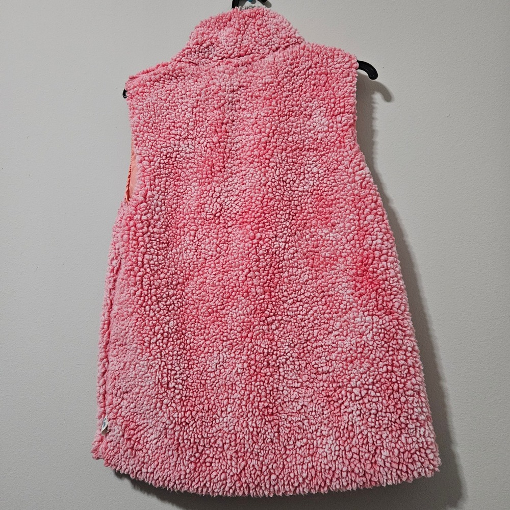 Simply Southern Womens Pink Sherpa Fleece Full Zip Vest Small Pockets Cozy Layer - Picture 4 of 4